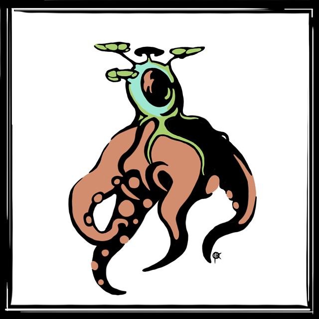 obcy z mackami, maskotka