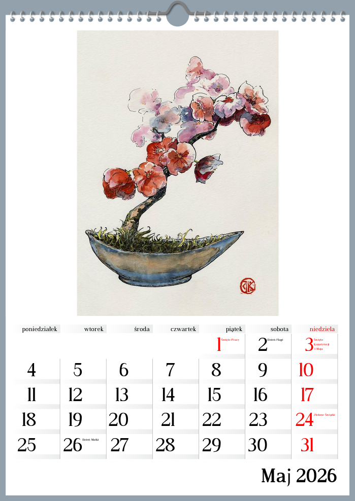 strona kalendarza