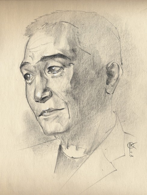 szkic portretowy ołówkiem