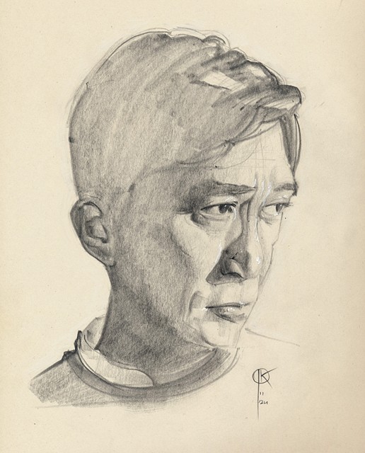 szkic portretowy ołówkiem
